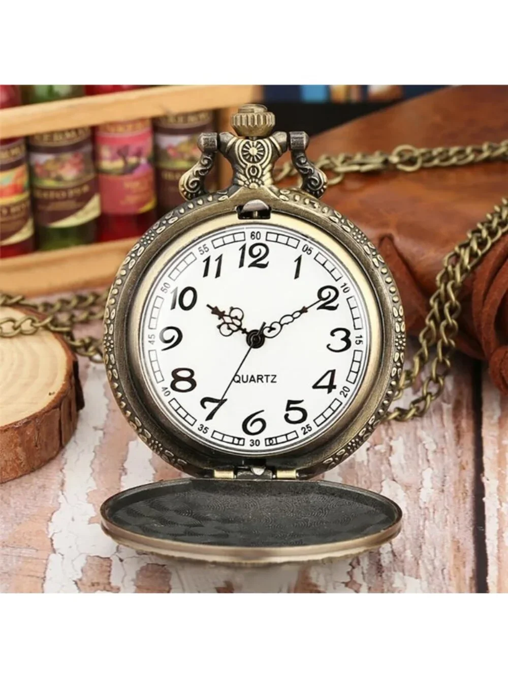 Vintage Retro Steampunk 48mm Pocket Watch Necklace - Doctor Who Astronomy Gift